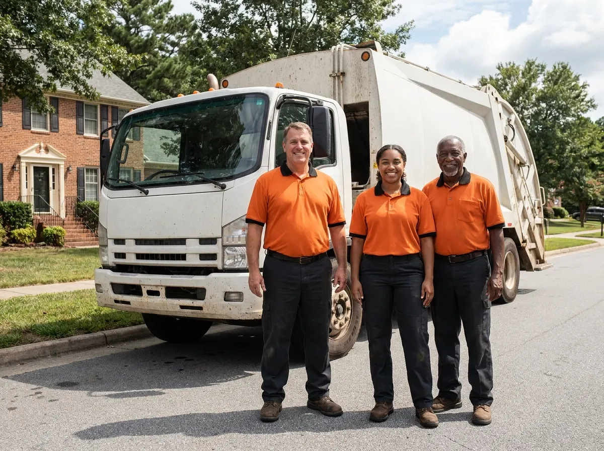 Bear Creek Dumpster Rental garbage collection service team in Raleigh, NC